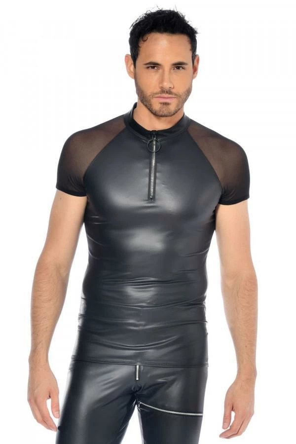 Patrice Catanzaro France Mens Clothing And Lingerie Men`s Wet-look Top Khal 3 Patrice Catanzaro France Mens Clothing And Lingerie Men`s Wet-look Top Khal