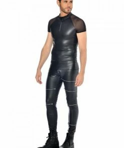 Patrice Catanzaro France Mens Clothing And Lingerie Men`s Wet-look Top Khal 13 Patrice Catanzaro France Mens Clothing And Lingerie Men`s Wet-look Top Khal