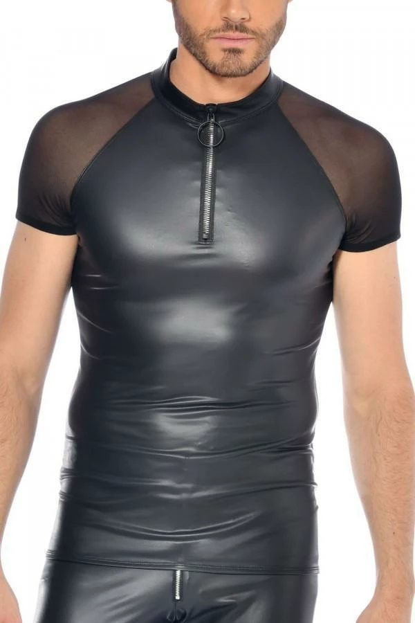 Patrice Catanzaro France Mens Clothing And Lingerie Men`s Wet-look Top Khal 8 Patrice Catanzaro France Mens Clothing And Lingerie Men`s Wet-look Top Khal