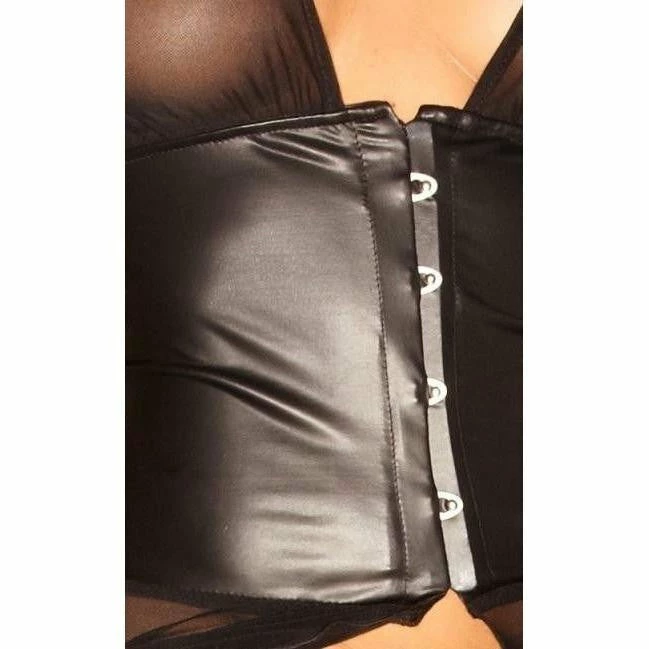 Noir Handmade Poland Tulle And Wet Look High Low Dress 7 Noir Handmade Poland Tulle And Wet Look High Low Dress