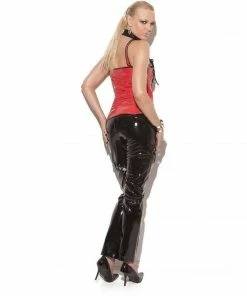 Elegant Moments USA Vinyl Black Jean Pants Clothing