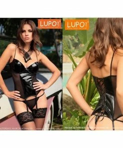 Lupoline Linerie Poland Wet-look And Mesh Basque 36C