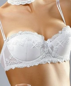 Gracya Bridal Lingerie White Balconette Bra