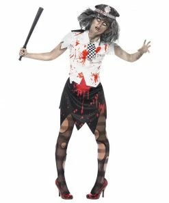 Smiffys Costumes Zombie Police Woman Fancy Dress Costume